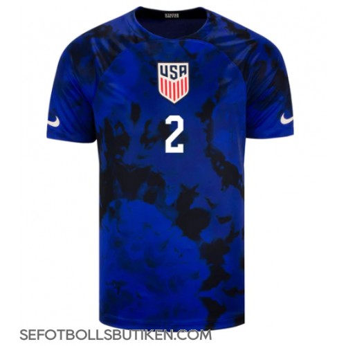 Förenta staterna Sergino Dest #2 Replika Borta matchkläder VM 2022 Korta ärmar